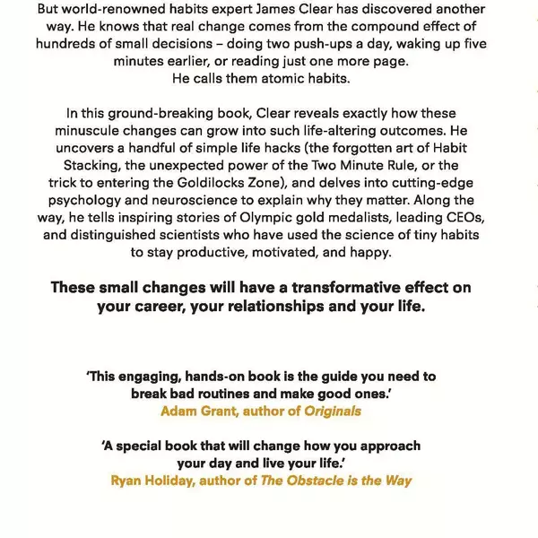 Atomic Habits: An Easy & Proven Way to Build Good Habits & Break Bad Ones