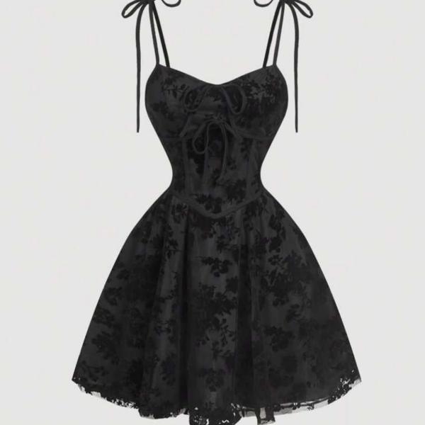 A-line fit and flare mini dress