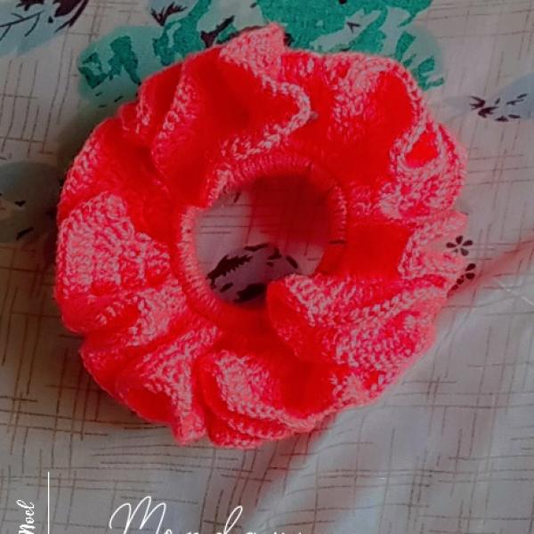Handmade Crochet Scrunchie – Soft & Stretchy Hair Tie
